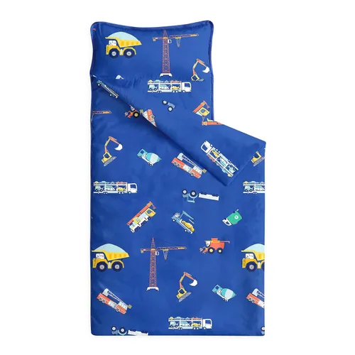 Miniatura 8 de Wake In Cloud - Tapete para siesta para niños pequeños con almohada y manta, tela 100% algodón, para niños de 3 años más en guardería, jardín de Azul