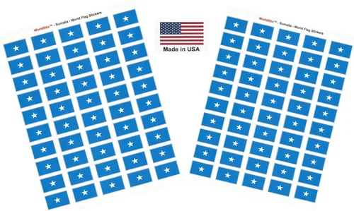 Miniatura 213 de 100 calcomanías de la bandera de Alaska; 1.5" x 1" hechas en Estados Unidos, calcomanías autoadhesivas de la bandera del estado para álbumes