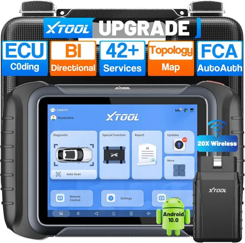 XTOOL Herramienta de escaneo bidireccional inalámbrico D8W, escáner OBD2 asistido por IA con topología, actualizaciones de 3 años, ECU C0ding, PMI,