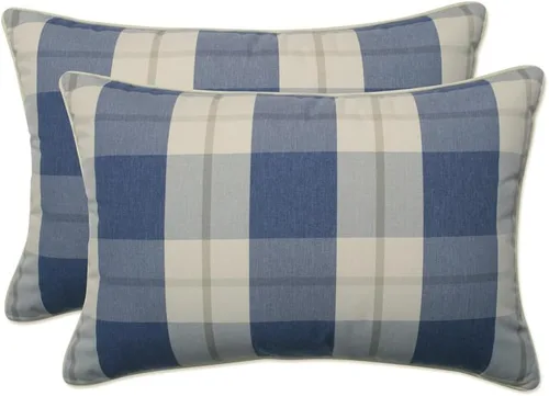 Miniatura 19 de Pillow Perfect Almohadas lumbares mate Anderson para exteriores/interiores, 11.5 x 18.5 pulgadas, color negro, paquete de 2