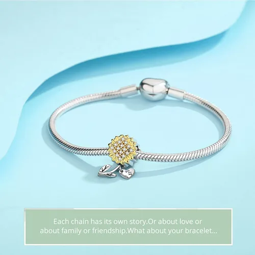 Miniatura 4 de Sunflower Charm Fit for Pandora Charms Bracelet and Necklace You Are My Sunshine Charm Gifts for Women