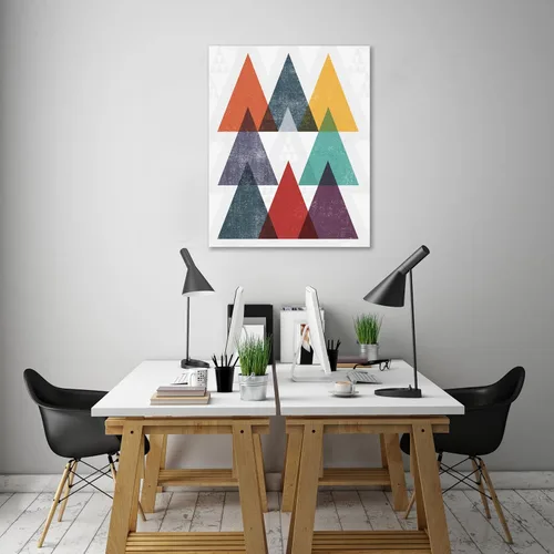 Miniatura 5 de Jaxson Rea "Mod Triangle III v2 Retro II Gallery Wrapped Canvas by Michael Mullan, 20" x 25