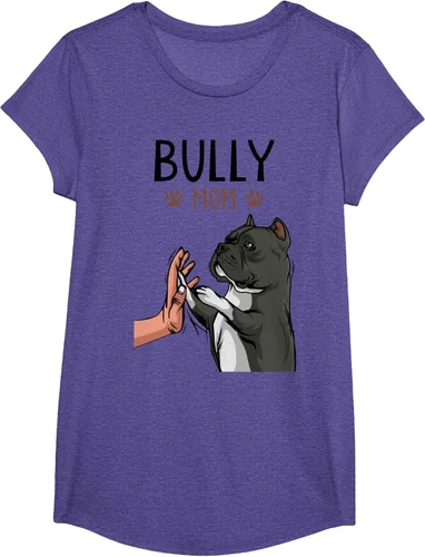 Miniatura 20 de American Bully Mom Cute Dog Mama Camiseta divertida para mujer, Blanco, S