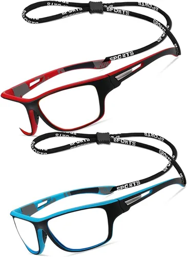 Miniatura 8 de willochra 2 gafas de lectura deportivas para hombres y mujeres, bloqueo de luz azul, lectura de computadora, ciclismo, presbicia cuadrada