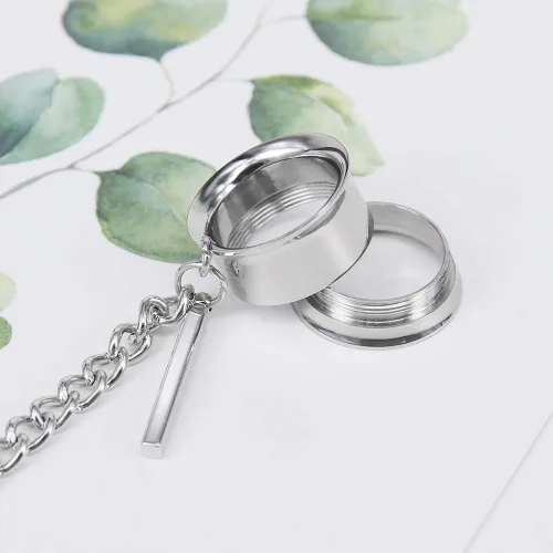 Miniatura 4 de ZS Vintage Moon Dangle Ear Tunnels Plug Stainless Steel Screw Ear Gauge Feather Chain Ear Expander Flesh Tunnels Piercing