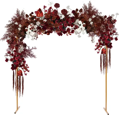 Arco de boda cuadrado de metal de 6.56 pulgadas de ancho x 6.56 pies de alto para decoración, marco de telón de fondo de arco cuadrado para