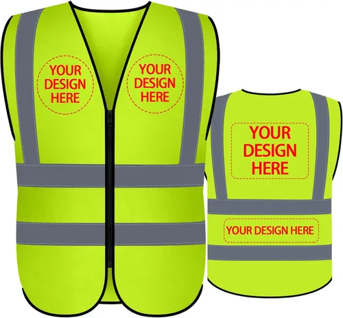Miniatura 29 de BeautyWill Chaleco de seguridad personalizado Logo Clase 2 Chaleco reflectante de alta visibilidad con bolsillos Ropa de trabajo de construcción