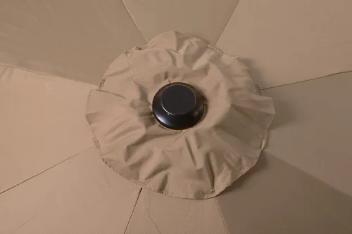 Miniatura 3 de Trademark Innovations Sombrilla de patio con manivela inclinable - 7' (bronceado), Beige Bronceado, Moderno
