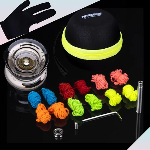 Miniatura 9 de MAGICYOYO K2 Yoyo Cristal Negro Profesional, Yoyo Sensible para Niños Principiantes con Rodamiento Extra No Sensible Yo Yo, Yoyo Pro de Plástico