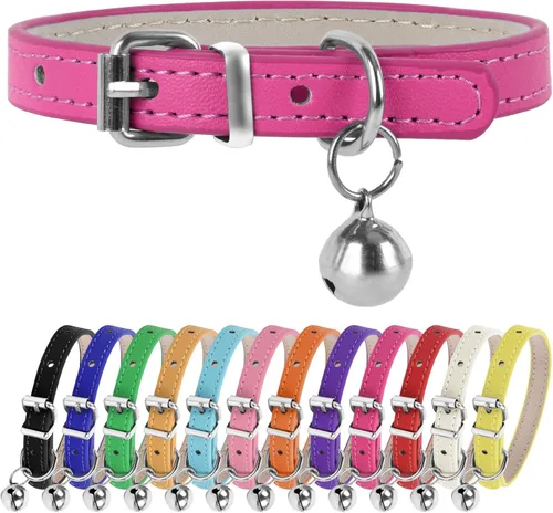 XXS Collar para Perro Collar para Perro Teacup, Collares para Perro Rosa, Collares para Perro Teacup para Perros Pequeños y Gatos, Rosa, 3/8