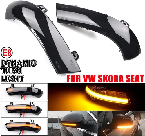 Miniatura 7 de Indicador de señal de giro de espejo lateral, luz LED secuencial dinámica para VW Golf 5 GTI V Jetta MK5 Passat B6 B5.5 Eos R32 Rabbit, luz