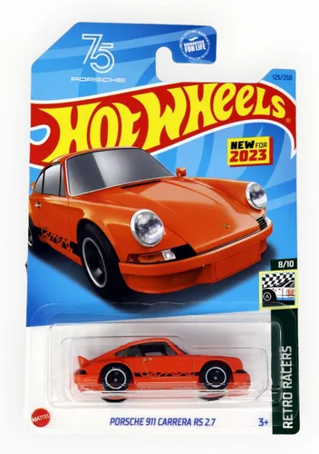 Miniatura 2 de Hot Wheels Porsche 911 Carrera RS 2.7, Retro Racers 8/10 [Naranja] 125/250