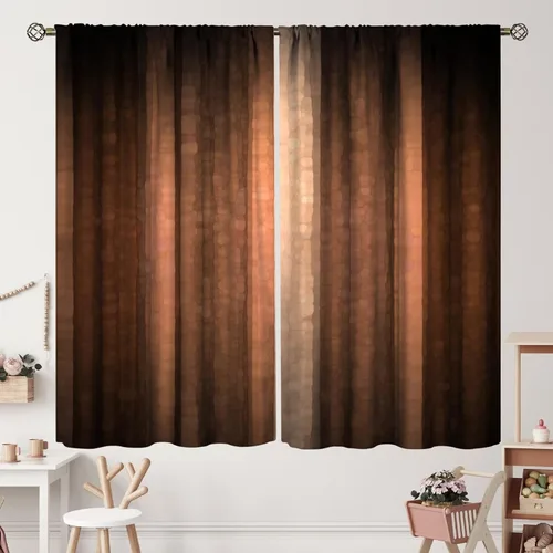 Miniatura 16 de Cortinas negras y grises con textura de vidrio fresco, abstracto, moderno, elegante, con bolsillo para barra, cortinas opacas para dormitorio, sala