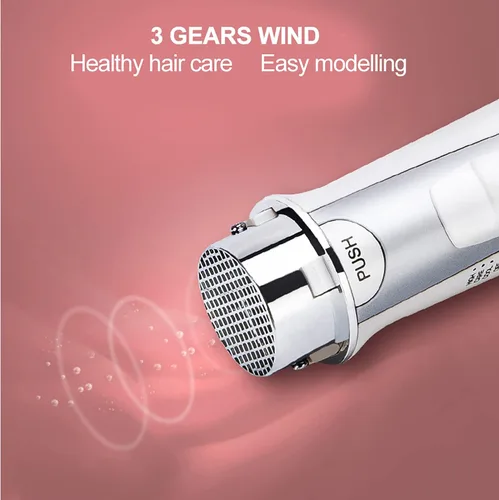 Miniatura 4 de ZJchao Cepillo secador de pelo 2 en 1, Ventilador de cepillo de aire caliente antiencrespamiento de iones negativos, Peine eléctrico profesional