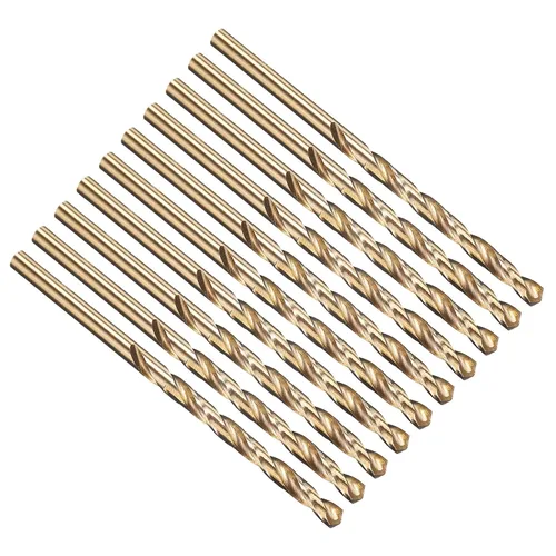 Miniatura 74 de PATIKIL Broca Jobber de 0.039 in, vástago recto M35 cobalto 5% acero de alta velocidad 135° acabado dorado para metal duro de acero inoxidable - 2