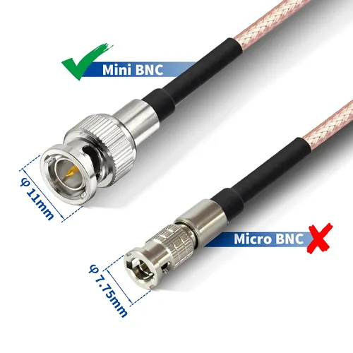 Miniatura 3 de BINGFU Mini BNC macho a BNC hembra Vedio SDI Cable 75 ohmios 12 pulgadas para HD 3G SDI grabadora cámara monitor convertidor router audio