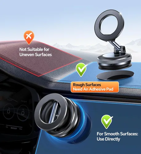Miniatura 8 de para Soporte de Coche Magsafe carmount 2.0 Soporte Magnético para Teléfono【Soporte Flexible】Soporte de Teléfono para Coche al Vacío【Succión de 98+