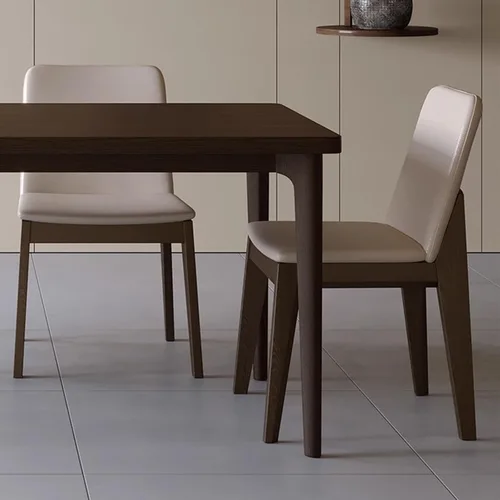 Miniatura 7 de Sillas de comedor tapizadas gruesas, sillas de cocina modernas de madera sólida, sillas de comedor tapizadas de cuero con marco minimalista, muebles