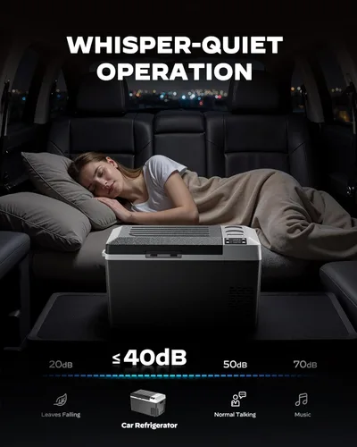 Miniatura 7 de Marsail Refrigerador de 12 voltios para automóvil, enfriador eléctrico de 24 cuartos, refrigerador portátil para auto con opción de alimentación por