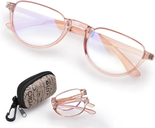 Miniatura 9 de Gafas de Lectura Plegables para Mujeres y Hombres Portátiles con Filtro de Luz Azul Anteojos de Lectura Compactos con Estuche con Cremallera