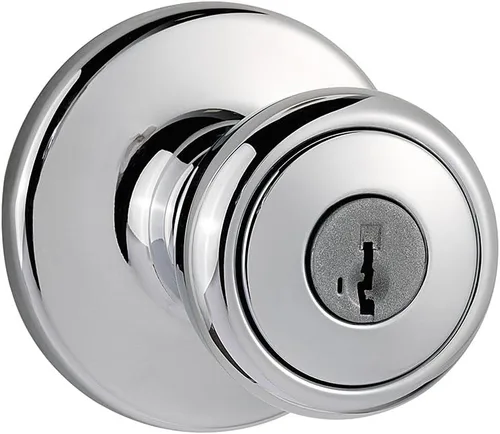 Miniatura 11 de Kwikset Tylo Picaporte de entrada con cerradura y llave, manija con llave segura para exteriores, entrada principal y dormitorio, latón antiguo