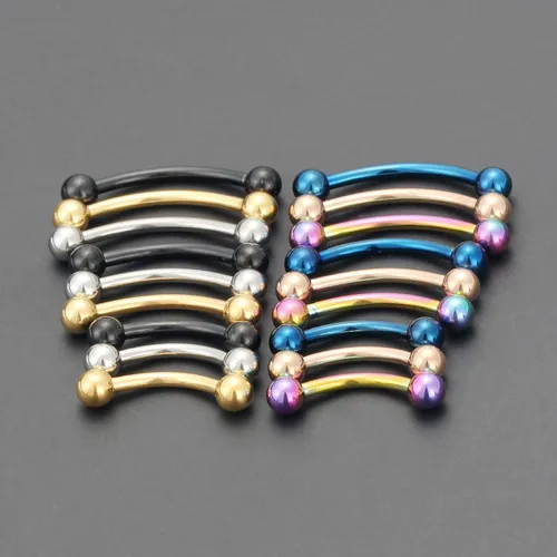 Miniatura 3 de SCERRING 18 – 36 piezas de 16 g de acero inoxidable para cejas, tragus, hélice, rook, daith, pendientes de lengua, pezón, ombligo, labio, barra