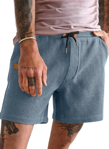 Miniatura 17 de JMIERR pantalones cortos casuales de 5"/ 7" para hombre, con cintura elástica de estilo gofrado, cordón de ajuste, pantalones cortos