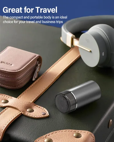 Miniatura 6 de Maquinilla de afeitar eléctrica para hombres, afeitadora eléctrica recargable para hombres, maquinilla de afeitar portátil para viajes, mini