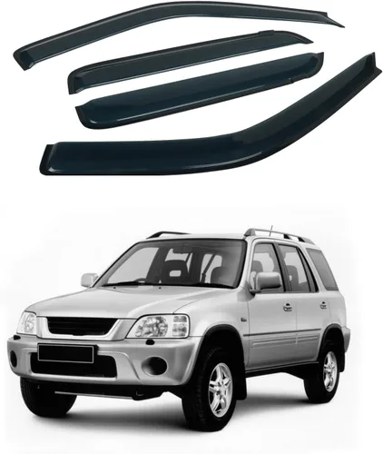 Miniatura 32 de 4 piezas de protectores de lluvia para ventanas y deflectores de viento para Honda Civic de 4 puertas sedán, 1996-2000, para montaje exterior