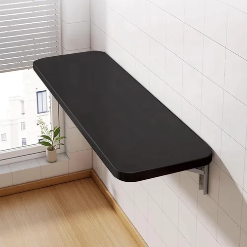 Miniatura 9 de Mesa de comedor plegable de pared - Mesa de cocina compacta de madera maciza (23.6 x 11.8 x 0.6 in) para soluciones de ahorro de espacio
