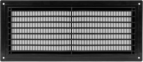 Miniatura 3 de Cubierta de ventilación negra de 5 x 12 pulgadas (exterior), rejilla de ventilación de plástico con malla protectora, cubierta de ventilación