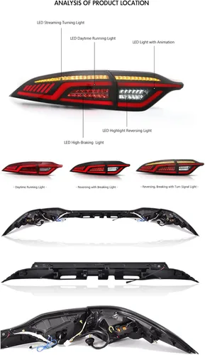 Miniatura 3 de T T-ABC Luces traseras Ultra Mods para Toyota Corolla 2020-2024 Conjunto de luces traseras modificadas (ahumado)