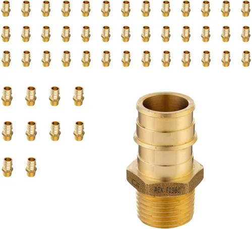 Miniatura 34 de Paquete de 2 accesorios de expansión Niikappu Pex-A, adaptador de flujo completo NPT hembra de 1 pulgada Pex-A x 1 pulgada, accesorio de tubería
