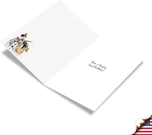 Miniatura 2 de NobleWorks - Tarjeta de felicitación de cumpleaños con sobre de 5 x 7 pulgadas (1 tarjeta), divertida celebración de cumpleaños de animales - Bandas