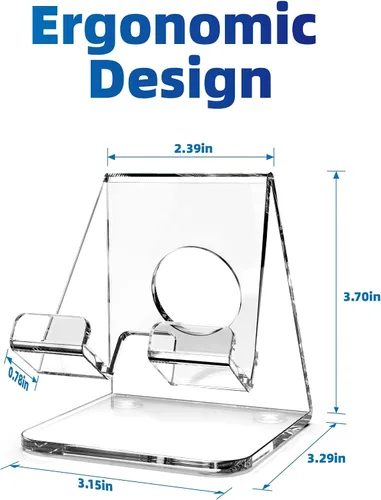 Miniatura 7 de Soporte acrílico para teléfono celular, soporte de teléfono transparente para escritorio de oficina, tocador, cocina, mesita de noche, compatible