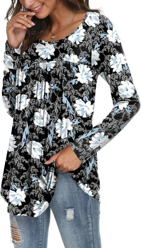 Miniatura 2 de LONGYUAN 2023 - Blusa de manga larga para mujer, estilo casual, holgada, holgada, cómoda, elástica, linda