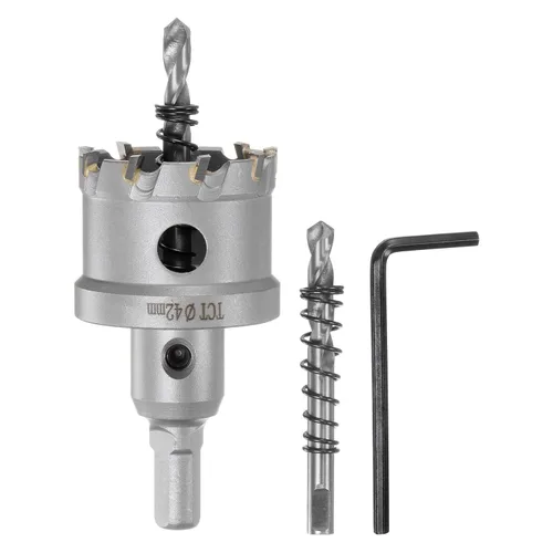Miniatura 43 de HARFINGTON Cortador de carburo de sierra de agujero de metal de 0.472 in / 0.47 pulgadas de diámetro para acero inoxidable, metal, aleación