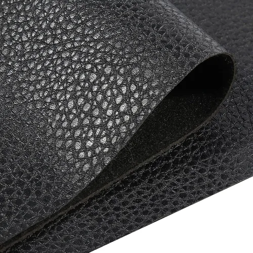 Miniatura 2 de Butarfe Hojas de Cuero Sintético 2 Yardas 54" x 72" Tela de Vinilo Negro Tapicería 1.0mm de Grosor Cuero PU Suave Material Sintético por Yarda