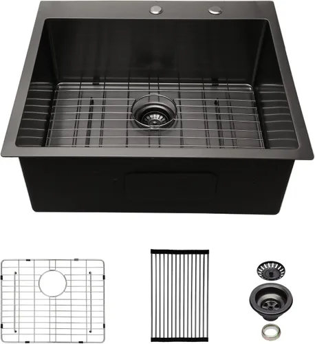Miniatura 12 de Fregadero de cocina para exteriores, 21 x 20 pulgadas, fregadero de barra para exteriores, fregaderos de cocina de acero inoxidable de montaje