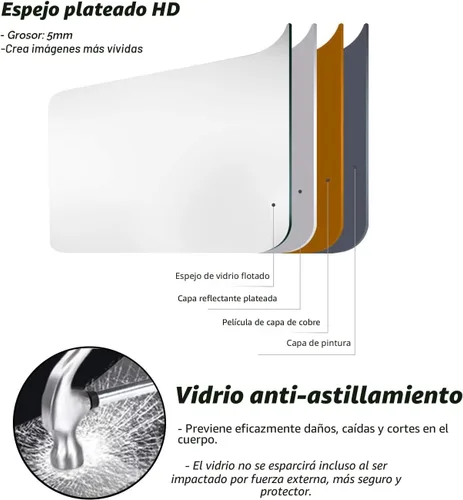 Miniatura 7 de Espejo de 71 x 30 pulgadas, espejo grande de cuerpo completo con arco, espejo de piso con soporte para colgar, espejo grande de tamaño completo