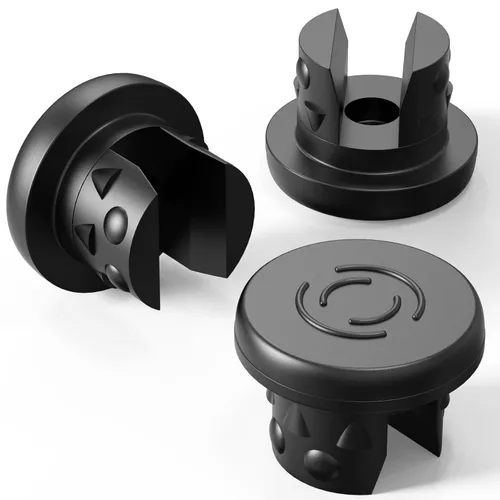 Biomed Solutions - Tapón de goma butílica de 0.787 in con dos patas para liofilización y liofilización, botella de vidrio de liofilización, 100 Negro