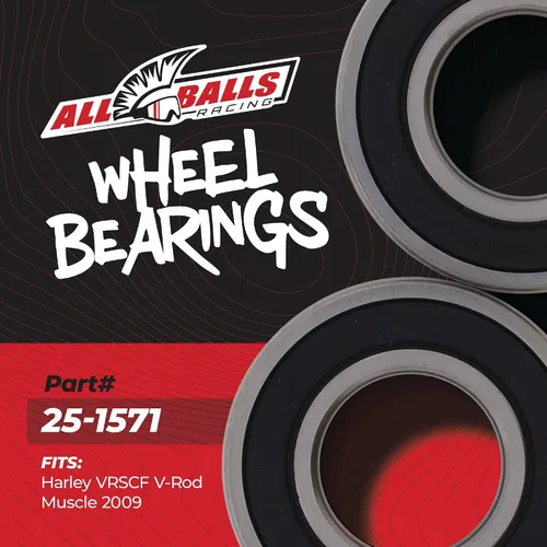Miniatura 5 de All Balls Racing 25-1571 Kit de rodamientos de rueda compatible con/reemplazo para Harley & Kawasaki - Contiene 2 rodamientos de bolas