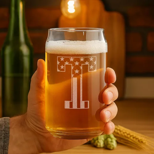 Miniatura 2 de Vasos de cerveza con monograma para hombres (A-Z) de 16 onzas - Regalos de cerveza para hombres, hermano, hijo, papá, vecino - Regalos únicos