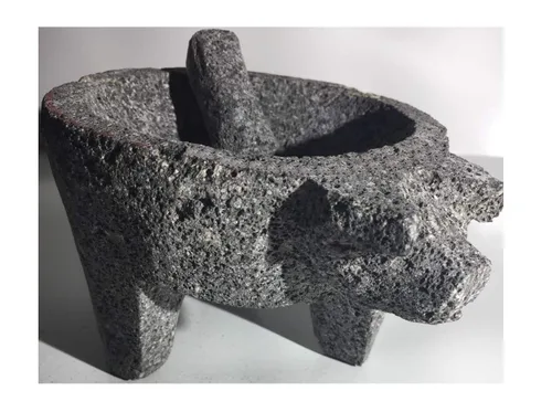 Hecho en México Cerdo Puerco Genuino Mexicano Manual Guacamole Salsa Maker Volcánica Piedra de lava Molcajete/Tejolote Mortero y Maja Hierbas