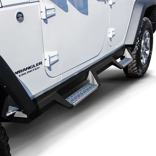Miniatura 10 de Westin 56-132952 barras de acero inoxidable HDX Drop Nerf para Wrangler JK Unlimited 2007-2018 de 4 puertas, par negro texturizado