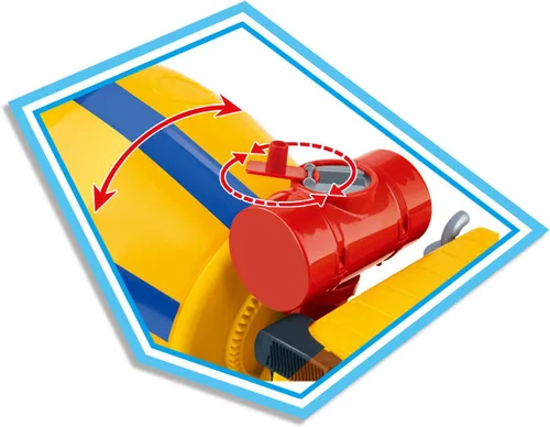 Miniatura 2 de Camión mezclador de cemento grande de 14 pulgadas, juguete de construcción grande, juguete de fricción de gran tamaño, juguete de regalo para niños
