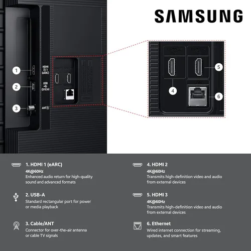 Miniatura 4 de Samsung Smart TV Crystal UHD U8000F 4K de 43 pulgadas (modelo 2025) Contenido gratuito sin fin, procesador, diseño MetalStream, Knox Security, Alexa