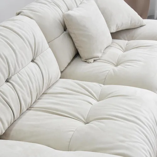 Miniatura 4 de Sofás seccionales cómodos de 89 pulgadas, sofá biplaza con 2 almohadas, sofá minimalista, sofá moderno para sala de estar, apartamento, dormitorio