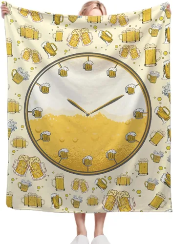 Miniatura 15 de Manta de cerveza de regalo para niñas, niños y adultos, manta de franela súper suave para sofá, cama, campamento y viajes, decoración cálida