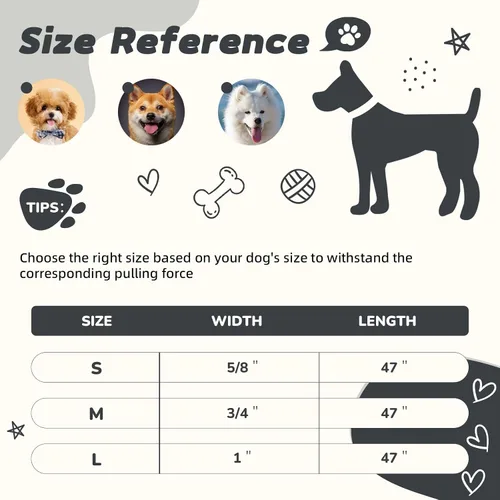 Miniatura 4 de Correa de perro beige para perros pequeños, 4 pies, 90% rayón derivado de bambú, correa de perro 10% poliéster, resistente y duradera, mango con una